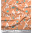 thumbnail image 1 of Soimoi Modal Satin Fabric Leaves,Floral & Rabbit Animal Print Sewing Fabric Yard 42 Inch Wide, 1 of 3