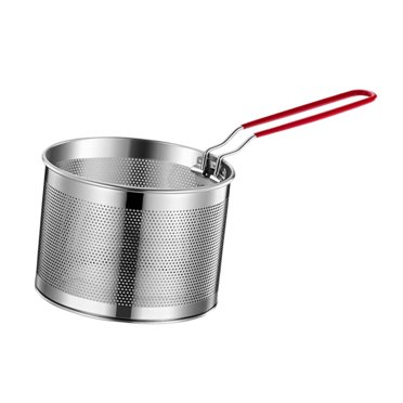 Transemion Panier à Friture en Acier Inoxydable Friture Profonde pour Ailes de Poulet Frites de Service 20cm 16cm
