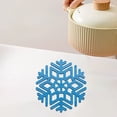 thumbnail image 4 of Snowflake Dining Table Mats Heat Insulating Mats Geometric Snowflake Mats Bowl Mats Kitchen Hollow Out Saucer, 4 of 6