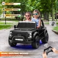 thumbnail image 2 of VOLTZ TOYS Ford Super Duty F450 Dually 2-Seater 24V Kids Ride-On Truck, Motorized Pick-Up Toy Car with Dual Rear Wheels, Parent Remote Control, EVA Tires, Licensed, Black, 2 of 6