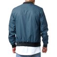 thumbnail image 3 of Kmbangi Men's Bomber Flight Jacket Casual Patchwork Fall Winter Coats Zipper Closure Outwear, 3 of 5