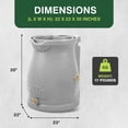 thumbnail image 3 of Good Ideas RWURN50-LIG 50 Gallon Rain Saver Wizard Barrel Urn, Light Granite, 3 of 6