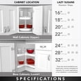 thumbnail image 2 of Rev-A-Shelf 32 Inch Lazy Susan Kidney Polymet 2-Shelf, White, 3472-32-11-52, 2 of 6