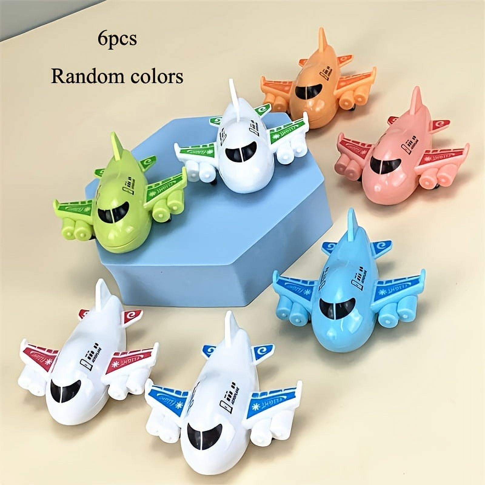 MesaSe 6 Pcs Mini Jouets de Véhicules à Rétrofriction - Avions de Guerre Colorés pour Jeunes Célébrations