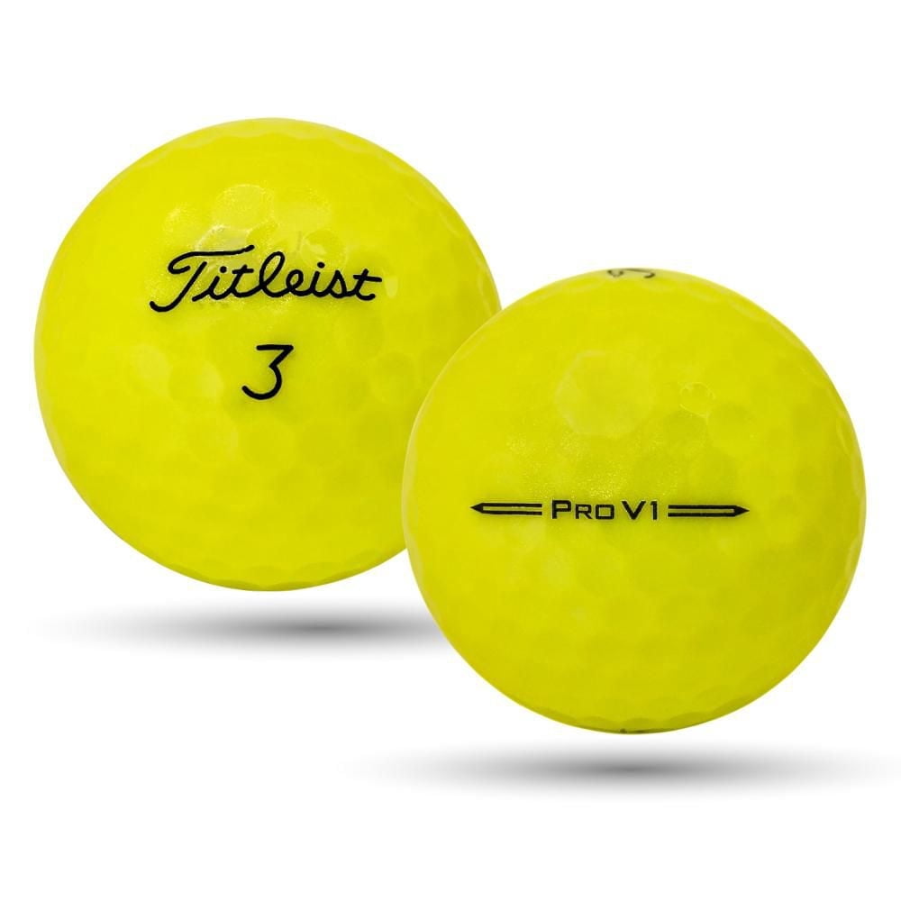 Mulligan - 36 Titleist Pro V1 2024 5A Mint Recycled Used Golf Balls, Yellow
