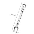 thumbnail image 4 of BRIGHTFUFU Dual Head Wrench for Mechanics Ratcheting Steel Silver Tool 1Pack, 4 of 8