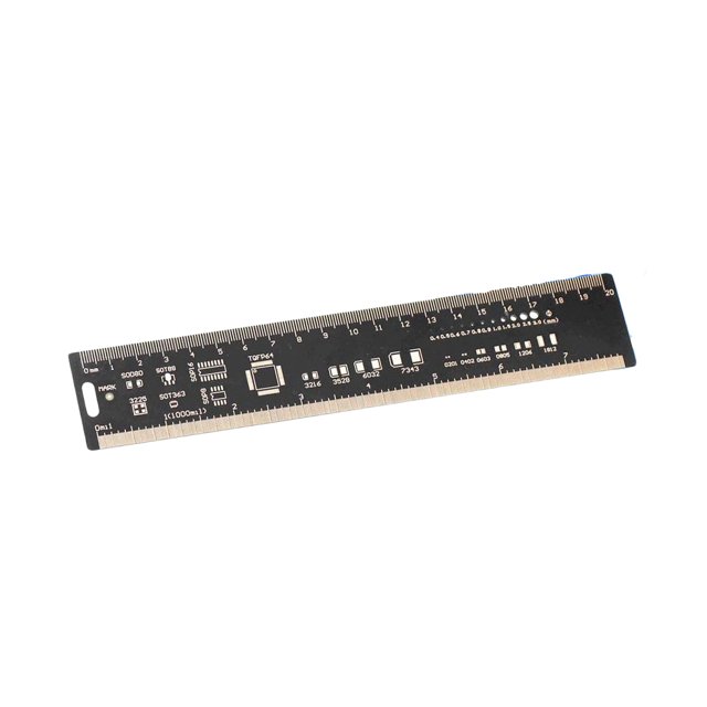 ziyahi Règle PCB Étanche Échelle Claire Accessoire de Référence Plaqué Or Règles de Mesure Pratiques pour Ingénieur Électronique Geek Maker Type 3 Type 1