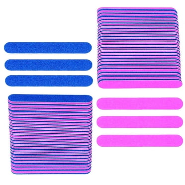 100 Pack Disposable Nail Files Double Sided Nail Buffering Files Emery Boards Manicure Pedicure Tools