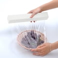 thumbnail image 4 of relayinert Plastic Wrap Dispenser with Slicer Food Freshness Cling Film Storage Box Kitchen Gadget, Beige, 4 of 4
