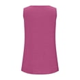 thumbnail image 4 of AherBiu Camisole pour Femmes Été Sans Manches Col Rond Décontractée Ample Couleur Unie Basique Camis T-Shirts, 4 of 7