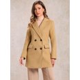 thumbnail image 2 of INSPIRE CHIC Manteau Trench Long à Revers Cranté à Double Boutonnage avec Ceinture pour Femme, 2 of 7