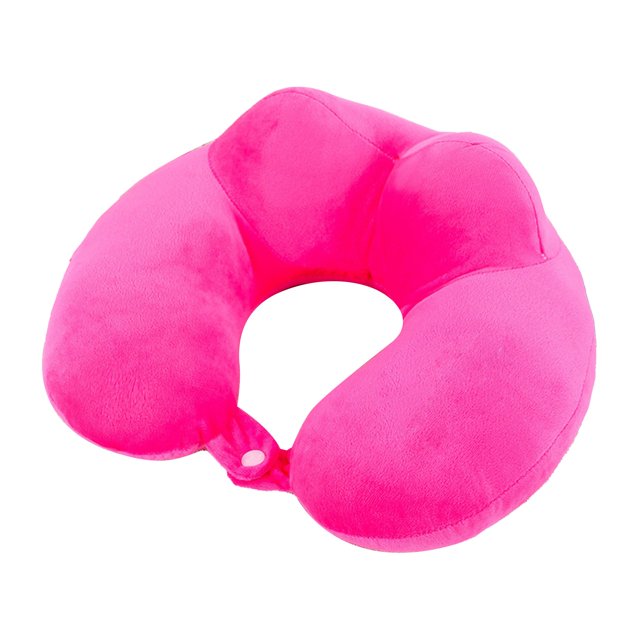 Neck Pillow Cozival U-Shaped Memory Foam Travel Pillow for Airplane And Car Rides, Removable Machine Washable Cover, Ergonomic Support for Head And Neck During Rest, Memory Foam Pillow, Hot Pink