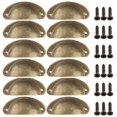 thumbnail image 1 of 12Pcs Cup Pull Shell Handles Half Moon Kitchen Cupboard Cabinet Door Drawer, 1 of 6