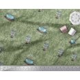 thumbnail image 3 of Soimoi Green polyester Crepe Fabric Caramel & Americano Coffee Beverages Print Sewing Fabric Yard 52 Inch Wide, 3 of 3