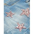 thumbnail image 2 of KIDSCOOL SPACE Jeans Mode pour Filles, Coupe Ajustée, Trous Déchirés, Paillettes Roses et Étoiles, Bleu, 5-6 Ans, 2 of 5
