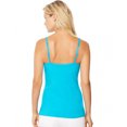 thumbnail image 2 of Hanes Camisole en Coton Extensible pour Femmes avec Soutien-Gorge Intégré, TG, Turquoise Volant, 2 of 3