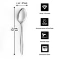 thumbnail image 2 of Mirdinner 24 Pcs Dinner Spoons Set, 7.67" Stainless Steel Soup Spoons Silverware Set, Silver Spoons, Using for Home, Kitchen or Restaurant, Mirror Polished, Dishwasher Safe, 2 of 6