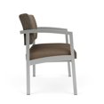 thumbnail image 4 of Chaise Bariatrique d'Attente de Réception en Acier Lenox / Acier Argenté / Brun / Brun, 4 of 5