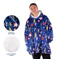 thumbnail image 2 of Bare Home Plush Sherpa Wearable Blanket - Fluffy & Soft - Lightweight - Adult, Superhero, 2 of 7