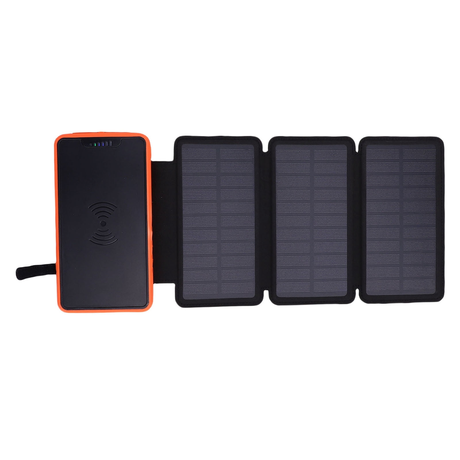 20000mAh Solar Power Bank, Efficient Wireless Power Bank with Tri Fold Solar Panel & LED Light & Double USB Output, Waterproof External Battery Pack for Phone Tablet Outdoor