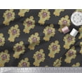 thumbnail image 2 of Soimoi Black Poly Georgette Fabric Floral Damask Print Sewing Fabric Yard 52 Inch Wide, 2 of 3