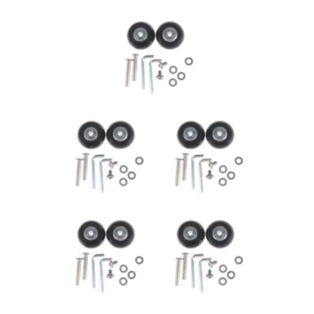 Youkk Enhanced Performance 2Pcs Rubber Luggage Suitcase Wheels Replacement 43mm Thickness 18mm 5Set