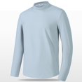 thumbnail image 1 of AherBiu Chemises en Lin pour Hommes à Manches Longues, Boutonnées, Col Montant, Plage, Décontractées, Automne, 1 of 6