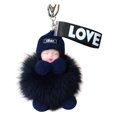thumbnail image 1 of Kcodviy Sleeping for Babies Suitable Womens Holder Wallet Pendants Car Keychain Metal Key Ring Pompon with Sleeping Furry Small Keys Keychains Or Keychains, 1 of 2