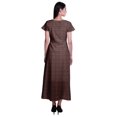 thumbnail image 3 of Moomaya Robe Longue Maxi pour Femmes à Manches Courtes, Robe Formelle/décontractée avec Poches P-TTG, 3 of 6