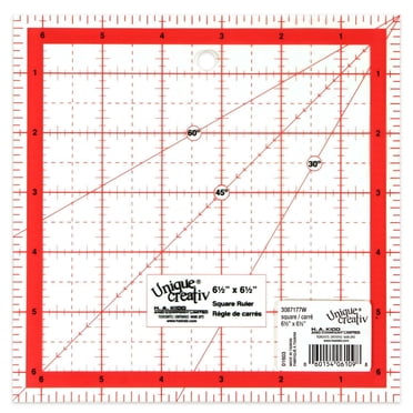 SEW EASY règle carrée de courtepointe antidérapante en acrylique, 16,5 × 16,5 cm (6,5 × 6,5 po)