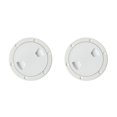 thumbnail image 3 of Dalazy Marine Boat RV White Access Hatch Plate Out Screw Cover Deck 4 inch 2PCS, 3 of 6