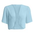 thumbnail image 4 of Timegard Shrugs for Dresses Summer Lightweight Chiffon Short Sleeve Open Front Beach Casual Flowy Top, 4 of 4
