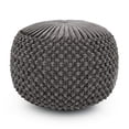 thumbnail image 1 of SIMPLIHOME Renee Round Poufs, 20 inch, Dove Grey, 1 of 5