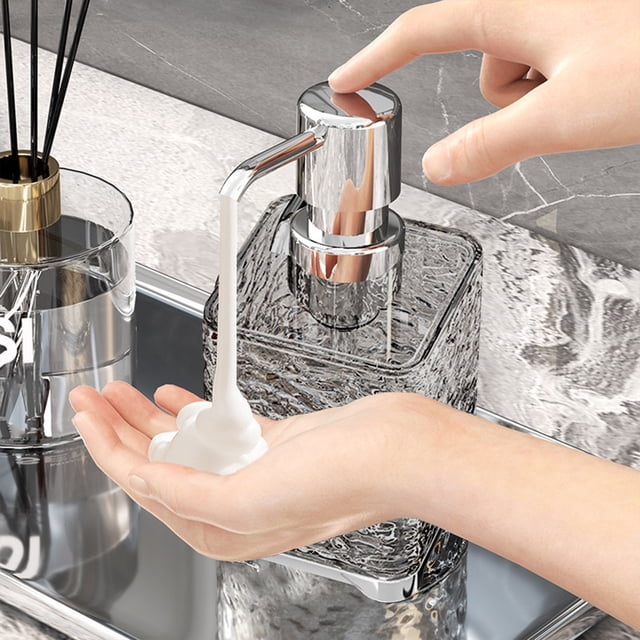 Cagogo under $5 Foaming Soap Dispenser, Foaming Soap Dispenser Bottle, Refillable Hand Soap Dispenser, Bathroom Kitchen Liquid Soap Dispenser, Pump Bottle for Shampoo Body Wash