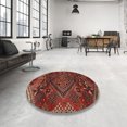 thumbnail image 4 of Ahgly Tapis Rectangulaire Traditionnel Rouge Cramoisi Lavable en Machine, 4 Pieds x 6 Pieds, 4 of 7