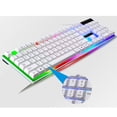 thumbnail image 2 of Miangastore Ensemble Clavier et Souris de Jeu Filaire Rétroéclairage Coloré Clavier et Souris pour Ordinateur Accessoires de Jeu (Blanc), 2 of 8