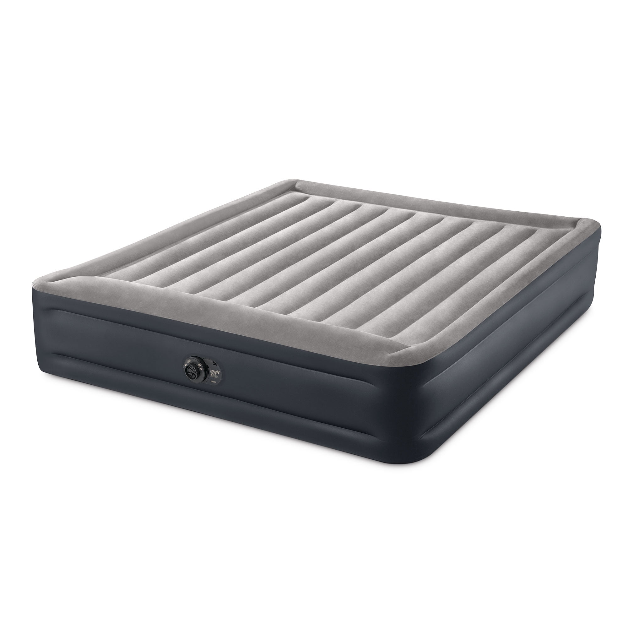 Intex Dura Beam Plus Deluxe Air Mattress Bed with Built In Pump