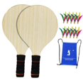 thumbnail image 3 of jinwen 2 Pieces Kids Badminton Paddle Set Pickleball Physical Exercise Toys Badminton Racket Shuttlecock Paddle Set for Beach Family 10 Small Balls, 3 of 9