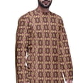 thumbnail image 3 of Atasi Indian Asymmetric Party Wear Kurta With White Churidar Pajama Set For Men, 3 of 3