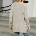 thumbnail image 4 of yoeyez Tunique en Tricot pour Femmes, Chandails à Manches Torsadées Patchwork, Col Ras du Cou Raglan, Chemises à Manches Longues, Hauts Mode Automne 2024, Beige, TG, 4 of 7