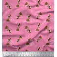 thumbnail image 1 of Soimoi Modal Satin Fabric Star,Knife & Circus Dog Cartoon Printed Craft Fabric by The Yard 42 Inch Wide, 1 of 3