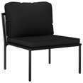 thumbnail image 5 of vidaXL 3 Piece Garden Lounge Set with Cushions Black PVC, 5 of 5