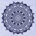 thumbnail image 1 of Ahgly Company Machine Washable Indoor Square Transitional Heavenly Blue Area Rugs, 5' Square, 1 of 7