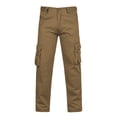 thumbnail image 1 of Yuyuzo Mens Cargo Pants Plus Size Straight Leg Low Waisted Trousers with Multi Pockets Classic Cargos Solid Color, 1 of 6
