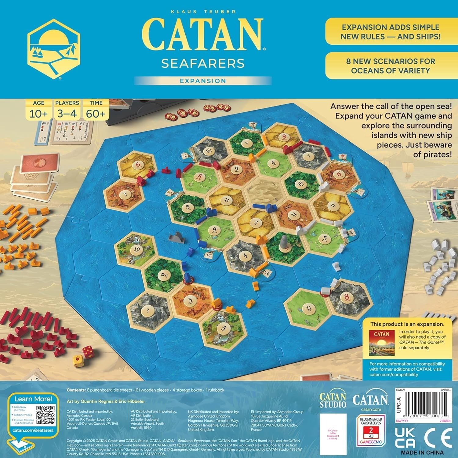 CATAN : Marins (Extension) – 6e Édition – Version Anglaise – Jeu de stratégie (10 ans+), by Asmodee / CATAN Studio