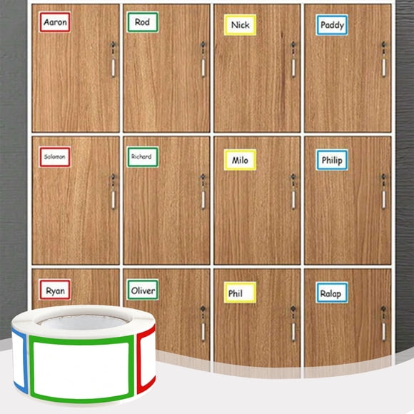 Danhjin Paper Tape Color Border Blank Stickers Can Be Handwritten and Marked Assorted Self Adhesive Labels Stickers Roll 250 Pcs Stickers Stickers