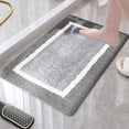 thumbnail image 1 of Fwttom Color Geometry Bath Mats for Bathroom Non Slip 16X24 Small Dark Gray Bathroom Rugs Absorbent Soft Washable Microfiber Bath Mat Bathroom Carpet, 1 of 6