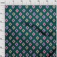 thumbnail image 3 of oneOone Cotton Cambric Dark Green Fabric African Aztech Sewing Material Print Fabric By The Yard 56 Inch Wide, 3 of 4