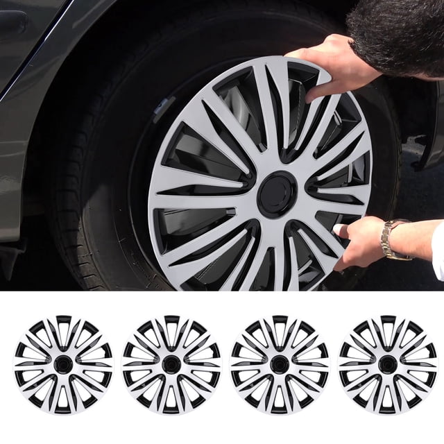 16" Inch Hubcaps, Automotive Car Wheel Hub Caps Wheel Covers, Snap On Wheels Rim Cover Replacement for Most Cars Truck SUV