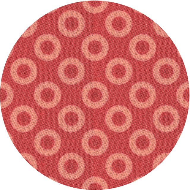 Ahgly Company Tapis Rond Lavable en Machine Intérieur Transitionnel Rouge, 7 Pieds Rond